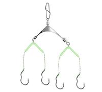 JSGHGDF Stainless Steel Fishing Hook Glowing Antiwrap Design Strong Braided Line Tangling Resist for Freshwater and Saltwater Stainless Steel Night Fishing Hook