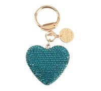 JSGHGDF Trendy Love Heart Keychain Crystals Bag Ornament Car Fashionable For Women And Girls Daily Use Casual Wear