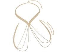 JSGHGDF Trendy Multilayer Fringe Jewelry with Alloy for Various Occasions Including Cosplay and Unisex Body Chain Wedding Party Accessories