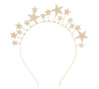 JSGHGDF Unique Star Shape Crown Greek Headband for Girls Fashion Performances Show Wedding Party Jewelry
