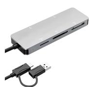 JSGHGDF Universals Memory Card Reader Supporting 6 Format Plugs Play USB3.0 Type C for Computers and Devices USB C Card Reader
