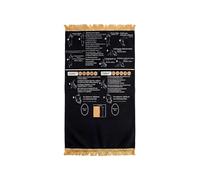 JSGHGDF Universals Prayer Mat with Educational Layout Suitable for Any Ages Soft and Portable Designs 120 Centimeters Long Muslims Prayer Carpet