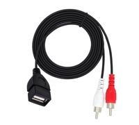 JSGHGDF USB Female To 2RCA Male Video Composite Adapter Converters Cable Extension Cord For Phone Tablet Home