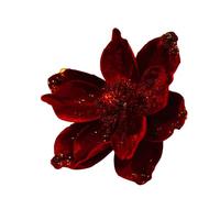 JSGHGDF Washable Glittering Poinsettia Flower with Fade Resistant Christmas Tree Top Decoration Party Supplies Easy Install Fabric Star Decoration