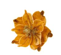 JSGHGDF Washable Glittering Poinsettia Flower with Fade Resistant Christmas Tree Top Decoration Party Supplies Easy Install Fabric Star Decoration