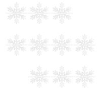 JSGHGDF Winter Oriented Ice Table Garnishes 10 Pack Green Wood Christmas Ornamentation for Holiday Party Highlight Snowflake Deck for Family Dinner