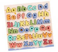 JSGHGDF Wooden Alphabets Educational Puzzle Toy for Children to Build Fine Motor Skills Uppercase Lowercase Letters Letter Case