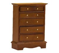 JSGHGDF Wooden Dresser with 5 Drawers Safe Storage for Childrens Small Wooden Five Drawer Cabinet