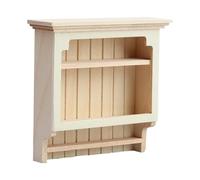 JSGHGDF Wooden Miniature Wall Mounted Display Shelf Model Figurine for Doll House Bathroom Kitchen Display Decoration Scene Props Doll Furniture
