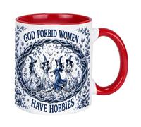 JSGMSW God Forbid Women Have Hobbies Witch Ceramic Mug,11oz Feminist Gift