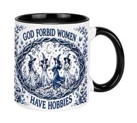 JSGMSW God Forbid Women Have Hobbies Witch Ceramic Mug,11oz Feminist Gift