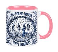 JSGMSW God Forbid Women Have Hobbies Witch Ceramic Mug,11oz Feminist Gift