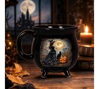 JSGMSW Halloween Witch Cauldron Mug,Witchy Brew Theme Coffee Cup Gifts,B