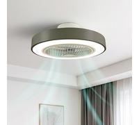 JSH Ceiling Light Fan | LED Lights in 3 Colours | Quiet 6 Speed DC Motor | Reversible for Cooling in Summer & Heat Conservation in Winter | Remote Control ON/OFF and Timer Function | Flush Mounted