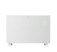 JSH Electric Glass Panel Heater 2000W or 1500W | WiFi Enabled Smart App or Remote Control Radiator | 1.5KW 2KW Wall Mounted or Free Standing & Timer | Home Energy Efficient (White 1500W)
