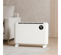 JSH Hestia Metal Panel Heater | 2000W Electric Radiator | Timer Program & Remote Control Convection Room Heating | Energy Saving Settings Turbo Mode | Wall Mounted or Free Standing (White)