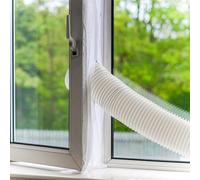 JSH Portable Air Conditioner Window Seal Kit | Works with All Makes and Models | Easy to Install No Tools Required | Includes Zip and Adhesive Fasteners.