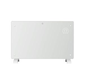 JSH WiFi Enabled Electric Glass Panel Heater 2000W | Smart App or Remote Control, Open Window Detection | Wall Mounted & Free Standing Low Energy Efficient Home Heating with 24H 7 Day Timer (White)