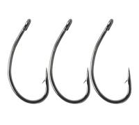 JSHANMEI ® Carp Fishing Curve Shank Hooks 8245 Barbed Fishing Hook 4 Sizes Avaiable Advanced Fishing Solutions (2#-50pcs)