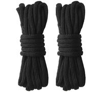 JSHANMEI Dock Lines Rope-2pack 25FT Double Braided Boat Docking Lines Mooring Lines with 12inch Eyelet Anchor Line Boat Equipment(Dia:5/8"-2pcs)