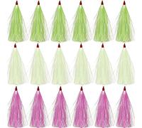 JSHANMEI Fishing Lure Flash Teaser Tail Bucktail Teaser Fishing Bait Rigs (Three Colors Mixed - 18pcs)