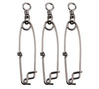 JSHANMEI Long line Snap Clips Stainless Steel Longline Branch Hanger Snap Swivels Float Line Tuna Clip Fishing Accessories (4inch-3pcs)