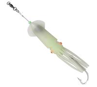 JSHANMEI Saltwater Squid Fishing Lures 6/0 Hooks Squid Jig Deep Drop Light Flasher Offshore Lures All-Conditions Fishing Gear for targeting a wide range of saltwater predators. (Green)