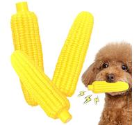 JSHDUSA Corn Dog Toothbrush | Dog Teething Toy Interactive Puppy Toothbrush | Set, Resistant to Biting, Sounding Squeak Toy for Small Medium Breeds
