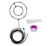 JSHDUSA Fan Misting Kit - Outdoor Misters Cooling Fan Hose | 8-Meter Hose Multi-Nozzle Air Purification Water Sprayer for Event Tents Backyard Garden Deck Dog Kennel Porch BBQ