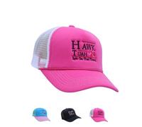 JSHDUSA Hawks Tush Mesh Baseball Cap | Hawks Tush Spit On That Thang Cap | HAW-K Tuah Funny Mesh Baseball Cap,HAW-K Tuah Breathable Mesh Baseball Caps for Women Men Hot Pink