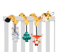 JSHDUSA Stroller Activity Plush Toy,High Contrast Baby Sensory Toys with Bell | Lightweight Car Interior Accessories, Interactive Early Education Tool for Sensory Development