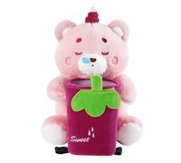 JSHDUSA Trash Can for Car with Tissue Holder - Cute Bear Car Tissue Holder with Garbage Can,Soft Plush Automotive Storage Organizer for Toys Cell Phones Pet Waste Management Wallet Keys Umbrella