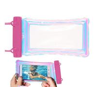 JSHDUSA Waterproof Phone Pouch,Reusable Underwater Phone Case with Lanyard - Portable Beach Supplies, Screen Touchable Diving Pouch for Men and Women Hot Pink