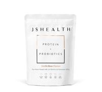 JSHealth Vegan Pea Protein Powder with Probiotics - Vanilla Bean Flavor - Gluten Free, Non GMO, Plant Based Protein Drink Mix, 300g