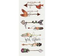 JSHEN 7 Sheets Waterproof Temporary Tattoos For Adult Men Women Arms,Legs,Face Body Temporary Tattoo Feather Arrow, Mermaid, Anchor 9x19cm Fake Tattoos Art Sticker Tattoo For Festival Beach Party
