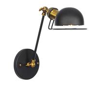 JSIOPYUB Wall Lamp Light Adjustable Swing Long Arm Wall Light E27 Wall Sconce Fixture Antique Industrial Retro Rustic Loft Wall Lighting for Restaurant Living Room Cafe Bar Office,Small
