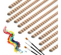 JSIWOTH 12 Pcs Beaded Wood Trim, Round Wood Beads Moulding Strips, 40 cm × 1.4 cm × 0.7 cm Unfinished Beech Wood Trims for DIY Crafts, Wall, Cabinet, Frame & Door Decoration