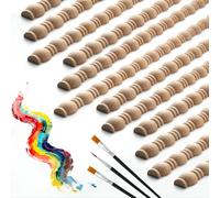 JSIWOTH 12 Pcs Unfinished 3D Decorative Wood Trim, Gourd Line Design, 40 cm × 2 cm × 0.9 cm Beech Wooden Moulding for Wall, Cabinet, Shelf, Window & Door Decoration (Paintable, Natural Wood)