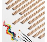 JSIWOTH 12 Pcs Wood Wavy Moulding Trim Paintable