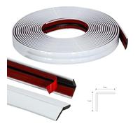 JSIWOTH 6.1 M Peel and Stick Molding Trim, Self Adhesive Inside & Outside Corner Guard & Edge Protector, Baseboard Wall Trim Molding for Wall, Corner, Window, Table,White
