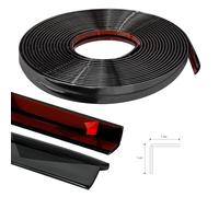 JSIWOTH 6.1 M Peel and Stick Molding Trim, Self Adhesive Inside & Outside Corner Guard & Edge Protector, Baseboard Wall Trim Molding for Wall, Corner, Window, Table, Black