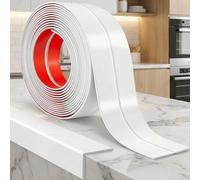 JSIWOTH 9M Flexible PVC Moulding Trim Self Adhesive Wall Corner Protector, Peel and Stick Corner Trim for Wall, Ceiling, Door Frame & Window Edge (White, W:60MM)