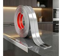 JSIWOTH 9M Flexible PVC Moulding Trim Self Adhesive Wall Corner Protector, Peel and Stick Corner Trim for Wall, Ceiling, Door Frame & Window Edge (Silver, W:16MM)