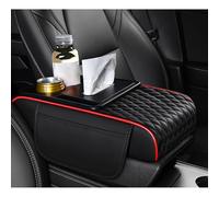 JsjjQf Car Armrest Covers for Jaguar E Pace 2017-2025,Center Console Cover Armrest Protector Pad Multifunctional Armrest Cushion Interior Accessories,Black+red side
