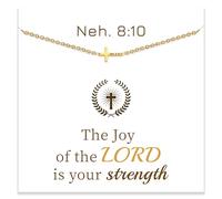 JSJOY Cross Bracelets for Women Dainty Gold Religious Cross Bracelet Christian Jewelry Confirmation Gifts for Her Easter Baptism Inspirational Engraved Bible Verse Bracelet, 7"+2", Brass, no gemstone
