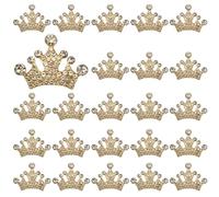 JSJSYO 24 Pieces Crown Rhinestones Flatback Jewelry Crystal Embellishment for Crafts Jewelry Making Phone Back Wedding Bouquet Decoratin