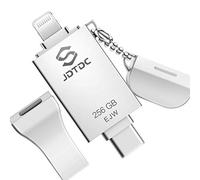 JSL JDTDC Apple MFi Certified 256GB Photo Stick for iPhone, 3 in 1 USB 3.0 iPhone USB Stick USB C Flash Drive, Memory Stick Thumb Drive Backup External Storage for iPhone 16 15 14 13 12 11/iPad/PC