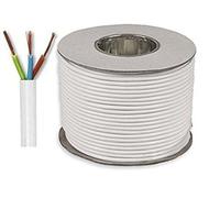 JSL White 3 Strand 1.5mm 16 AWG PVC Flexible Electronic Wire (10 Meters)