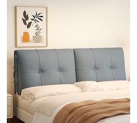 JSLJDM Thicken Headboard Pillow Twin,twin headboard dorm,Removable Tech-Fabric Cover & Hidden Zipper,Pillow Headboard,for Sitting Up, Reading & Sleeping Moonlight Gray - Cat's Paw Leather 150x60x12cm