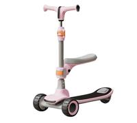 JSLJJBD Scooter for toddlers 1-3, 3-Wheel Scooter with LED Light-Up Wheels & Deck, Adjustable Heights, Detachable Handlebar, Suitable for Children(Blue)